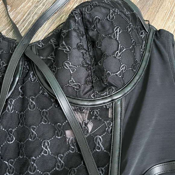 Victoria's Secret Black Strappy Lace Bodysuit - Picture 6 of 14